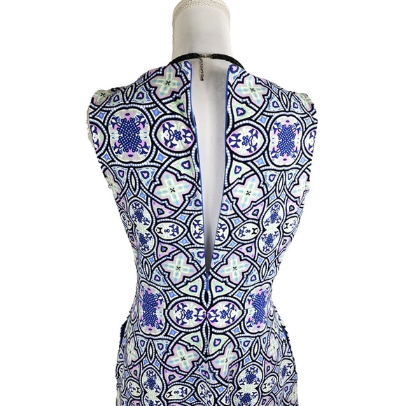 Talbots ~Woman Size M Petite~ Blue Multi Cotton Sleeveless Dress w/Pockets. - Picture 12 of 12